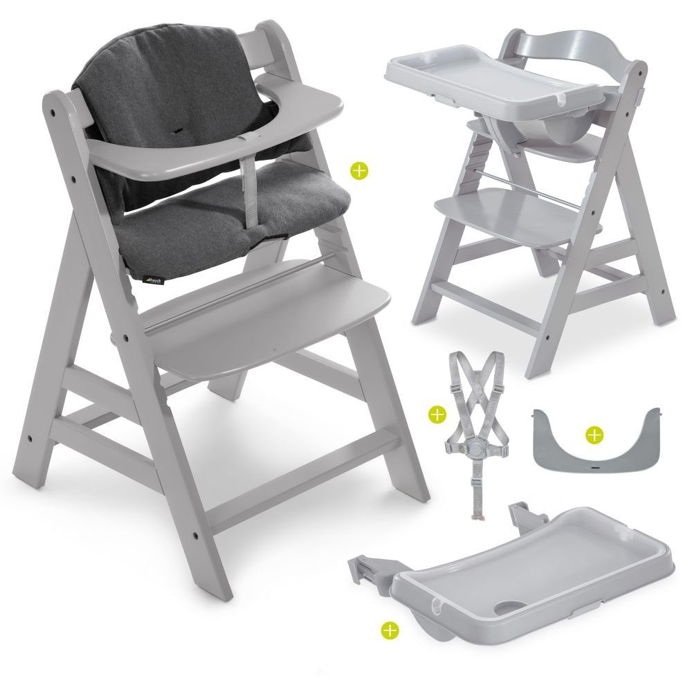 Hauck Hochstuhl Alpha Plus Grau (Set), günstig online kaufen
