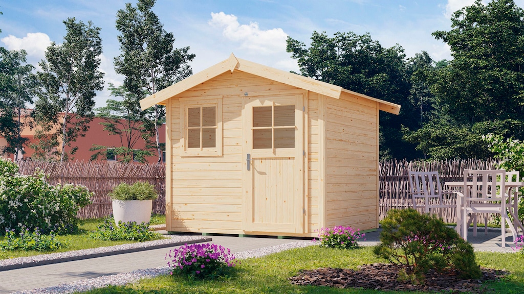 Weka Holz-Gartenhaus Satteldach Unbehandelt 239 cm günstig online kaufen