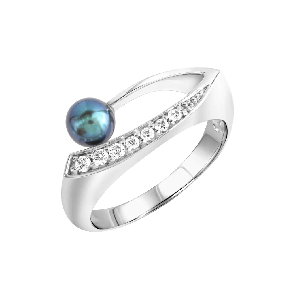 Zeeme Fingerring "925 Sterling Silber Perle & Zirkonia" günstig online kaufen