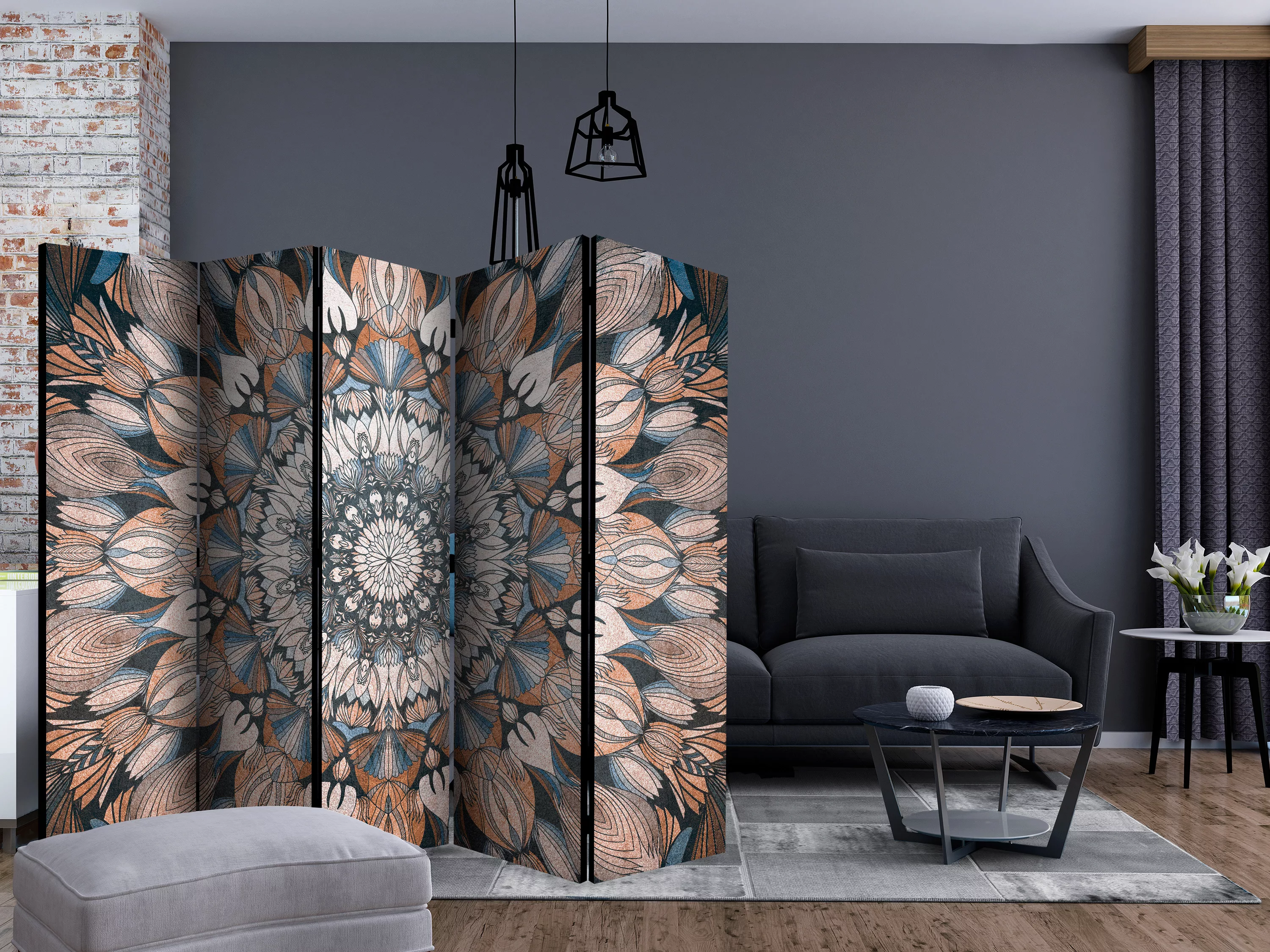 5-teiliges Paravent - Hetman Mandala Ii [room Dividers] günstig online kaufen