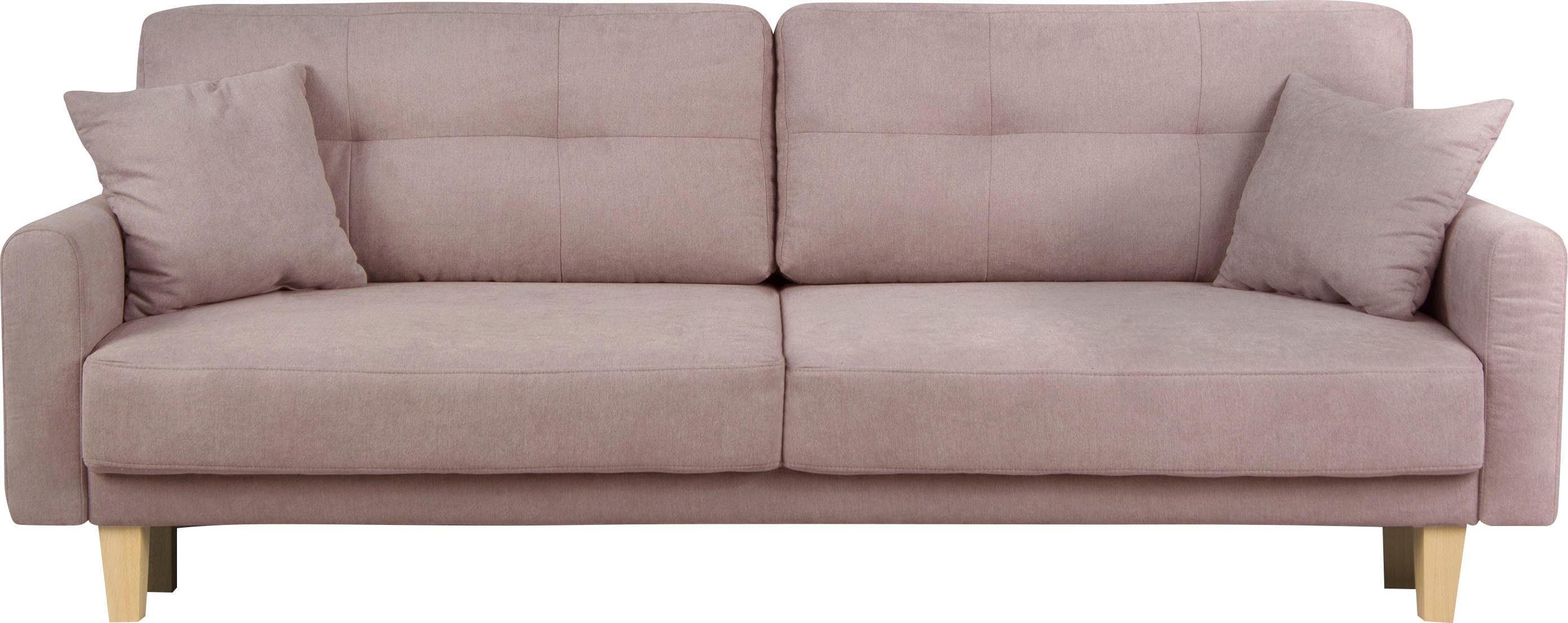 Home affaire 3-Sitzer "TRIPLO optionale Schlafsofa mit Bettkasten, Maße B/T günstig online kaufen