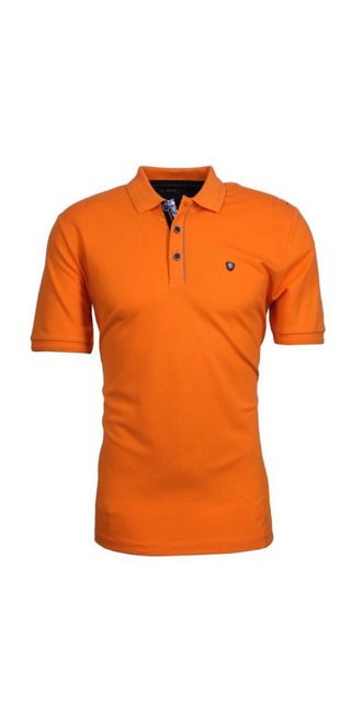 Mode Monte Carlo Poloshirt Polo-Shirt Knopf Orange günstig online kaufen