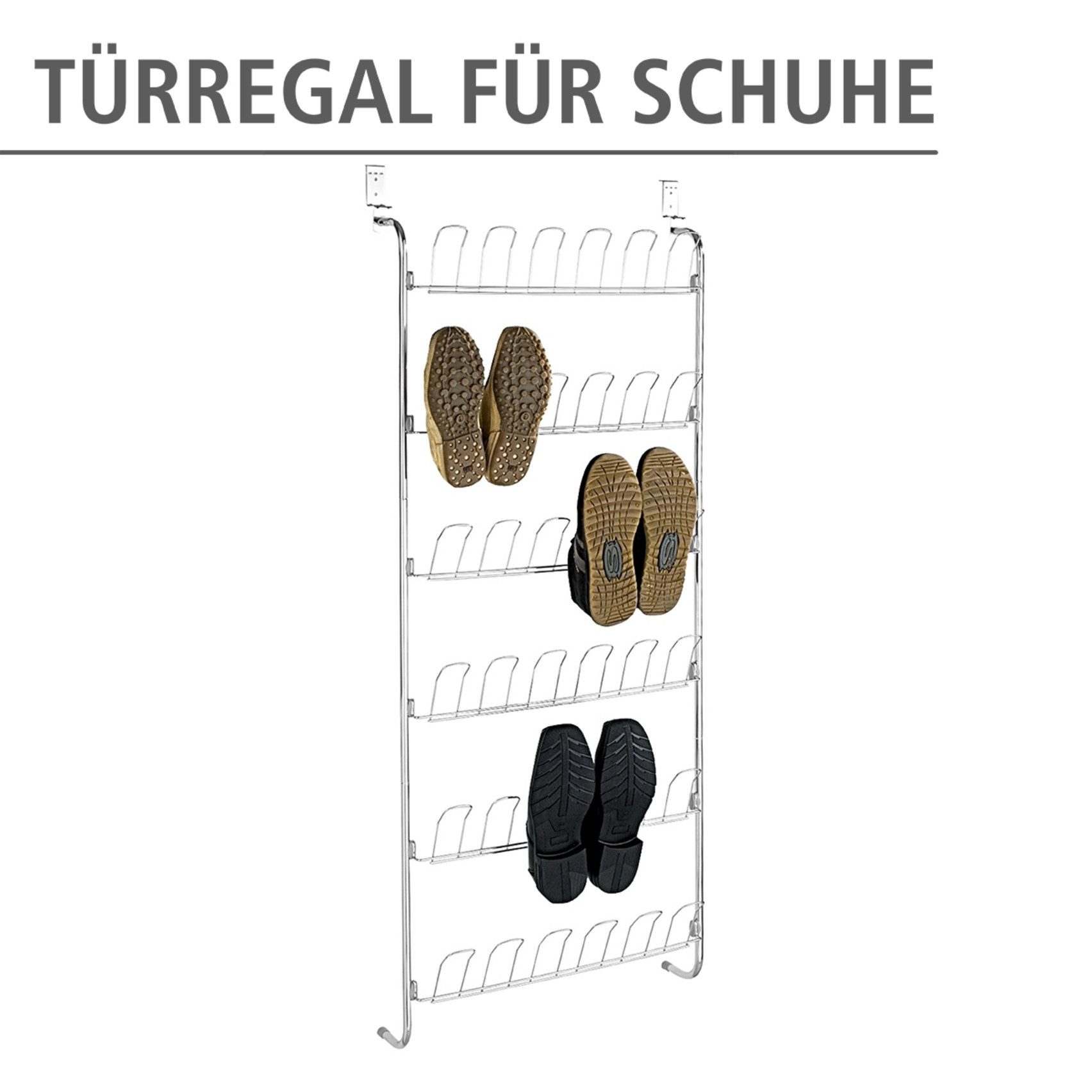 WENKO Türregal, für 18 Paar Schuhe, platzsparend, zum Einhängen an Türen oh günstig online kaufen