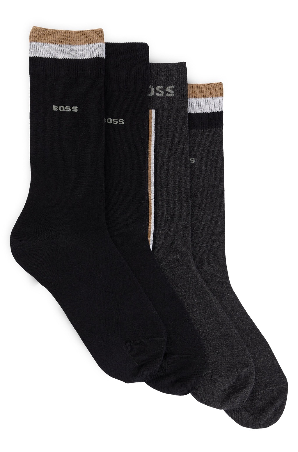 BOSS Businesssocken "4P RS Gift Iconic", (Packung, 4 Paar), mit Kontraststr günstig online kaufen