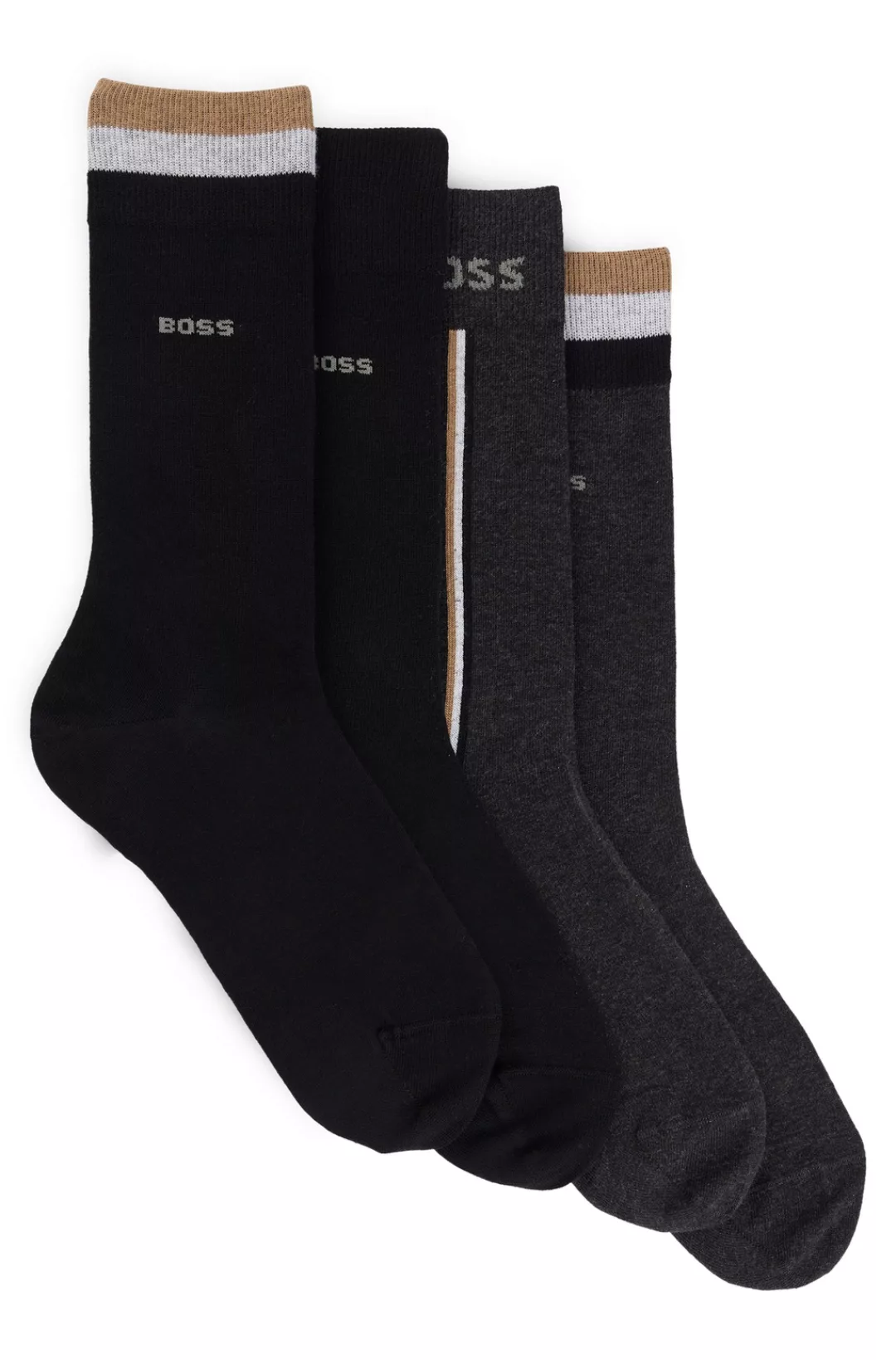 BOSS Businesssocken "4P RS Gift Iconic", (Packung, 4 Paar), mit Kontraststr günstig online kaufen