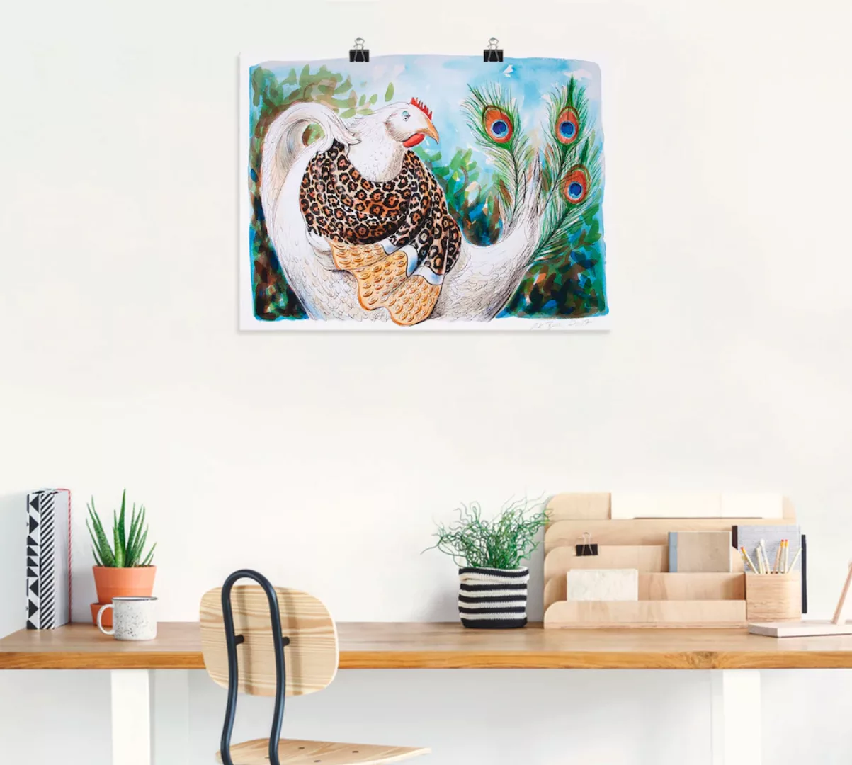 Artland Poster "Eitles Huhn", Vögel, (1 St.), als Leinwandbild, Wandaufkleb günstig online kaufen
