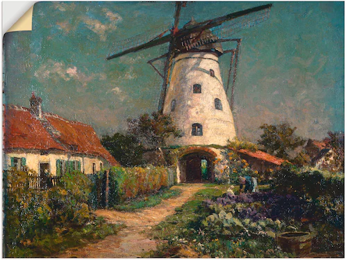 Artland Wandfolie "Bauerngarten bei einer Windmühle.", Gebäude, (1 St.), se günstig online kaufen