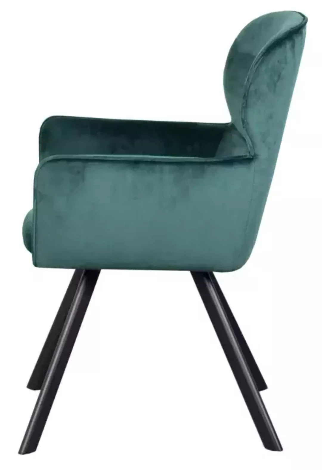 Indoormöbelset Sessel Treviso dunkelgrün und Ausziehtisch Sanremo dark grey günstig online kaufen