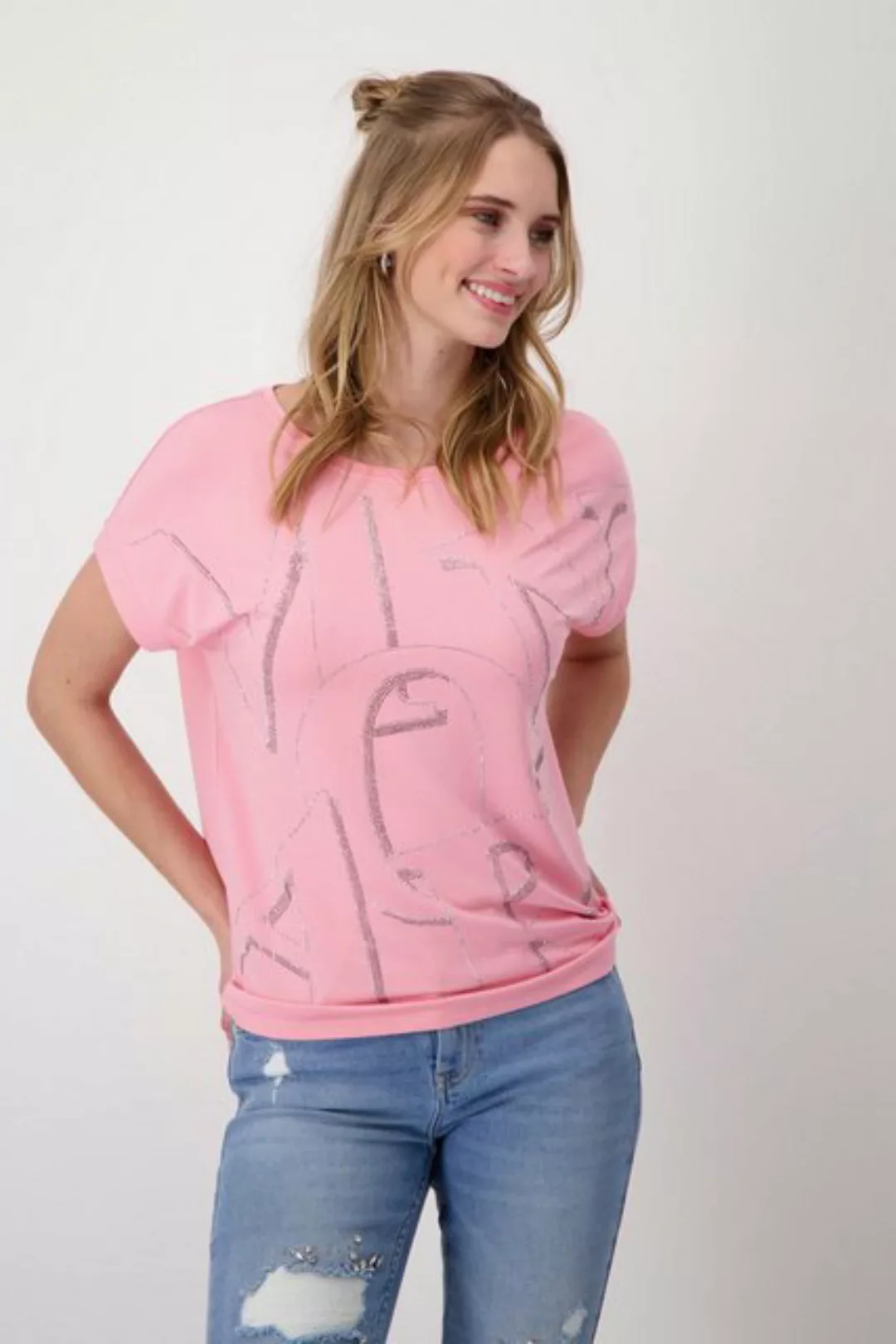 Rundhals-Shirt Monari pink günstig online kaufen