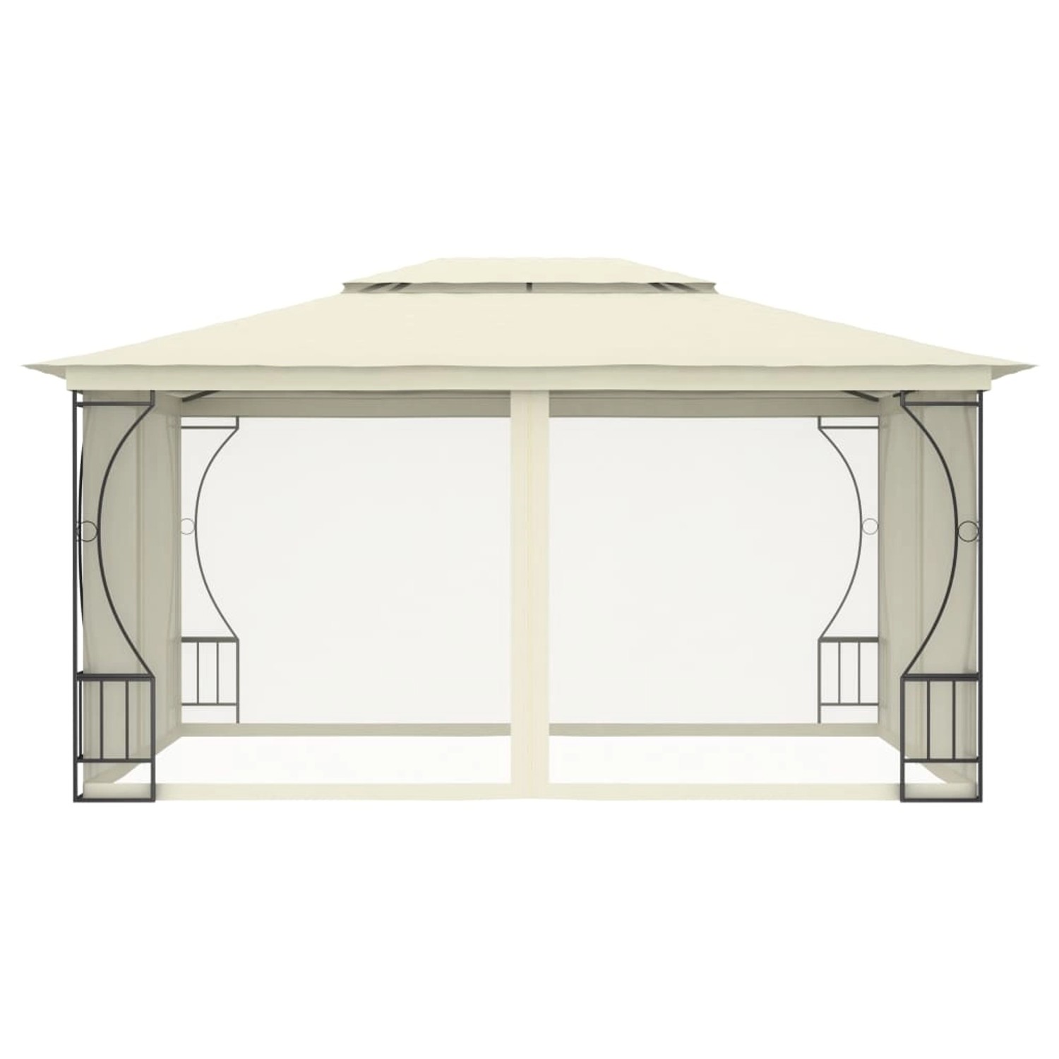 Pavillon Mit Vorhängen 300x400x265 Cm Creme günstig online kaufen