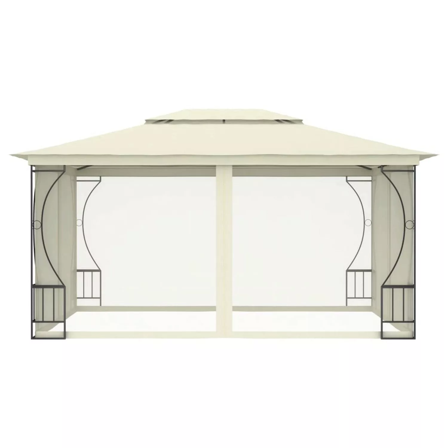 Pavillon Mit Vorhängen 300x400x265 Cm Creme günstig online kaufen