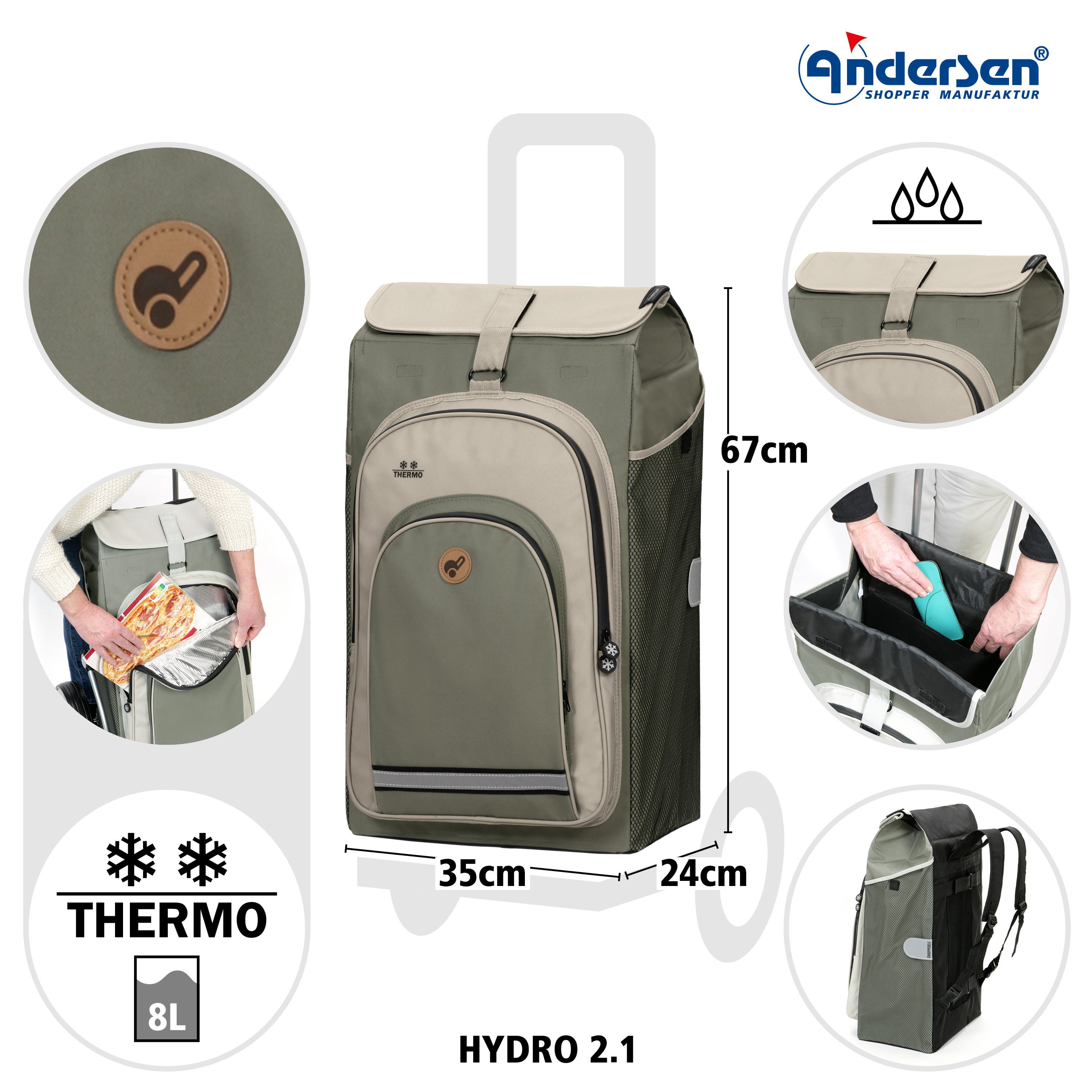 Andersen Einkaufstrolley Shopper Tasche Hydro 2.1 günstig online kaufen