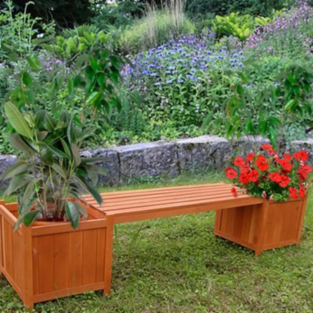 Mucola Gartenbank Sitzbank mit 2 Blumenkästen 2in1 Holzbank aus Holz in Bra günstig online kaufen