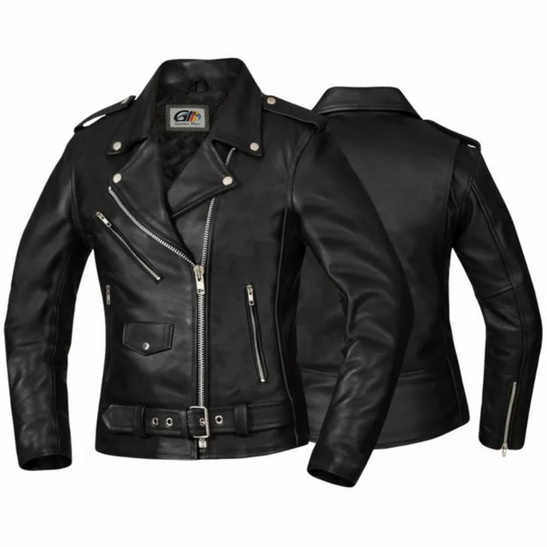 German Wear Motorradjacke GW422J D.Brando Damen Lederjacke Motorradjacke Ro günstig online kaufen