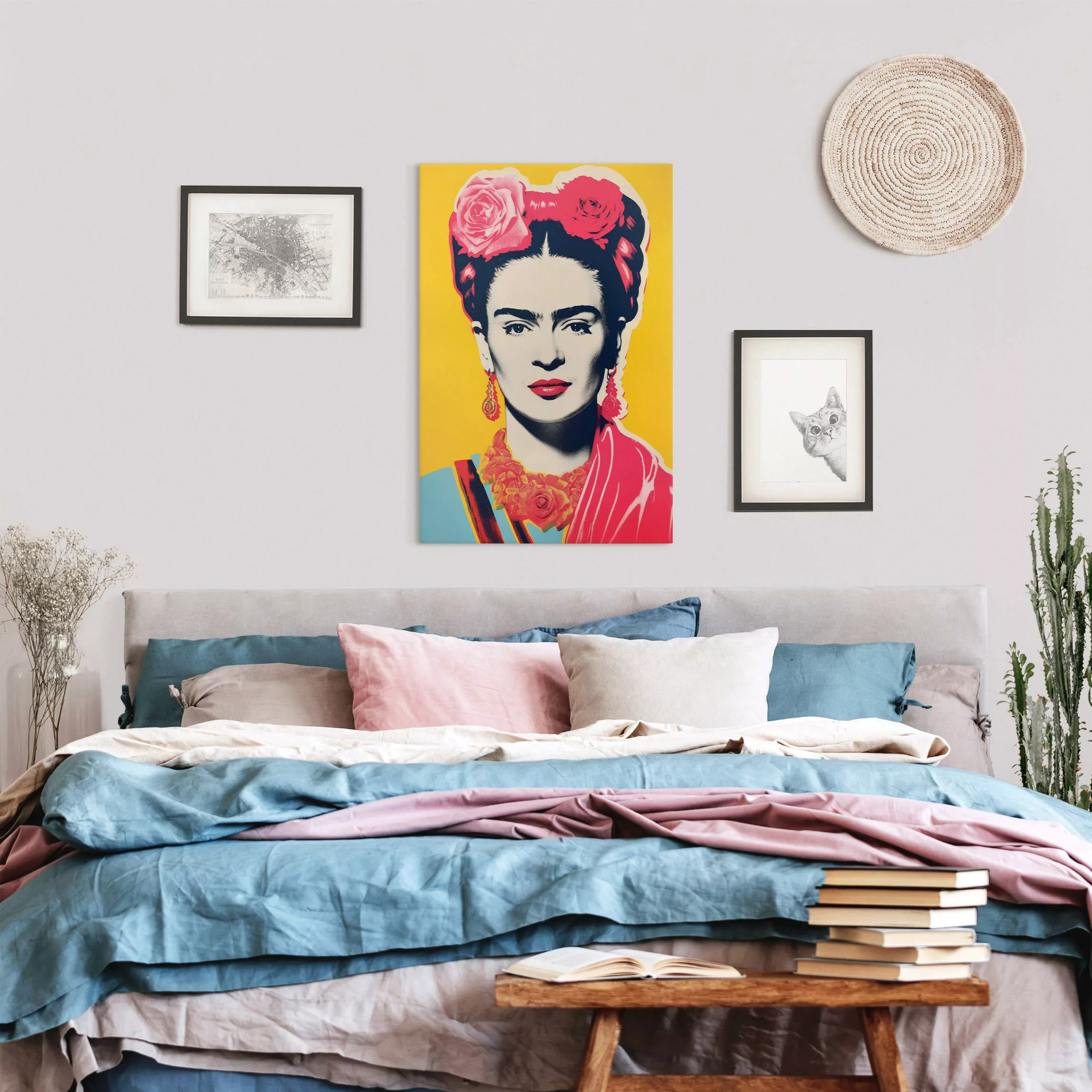 Leinwandbild Fotocollage Frida günstig online kaufen