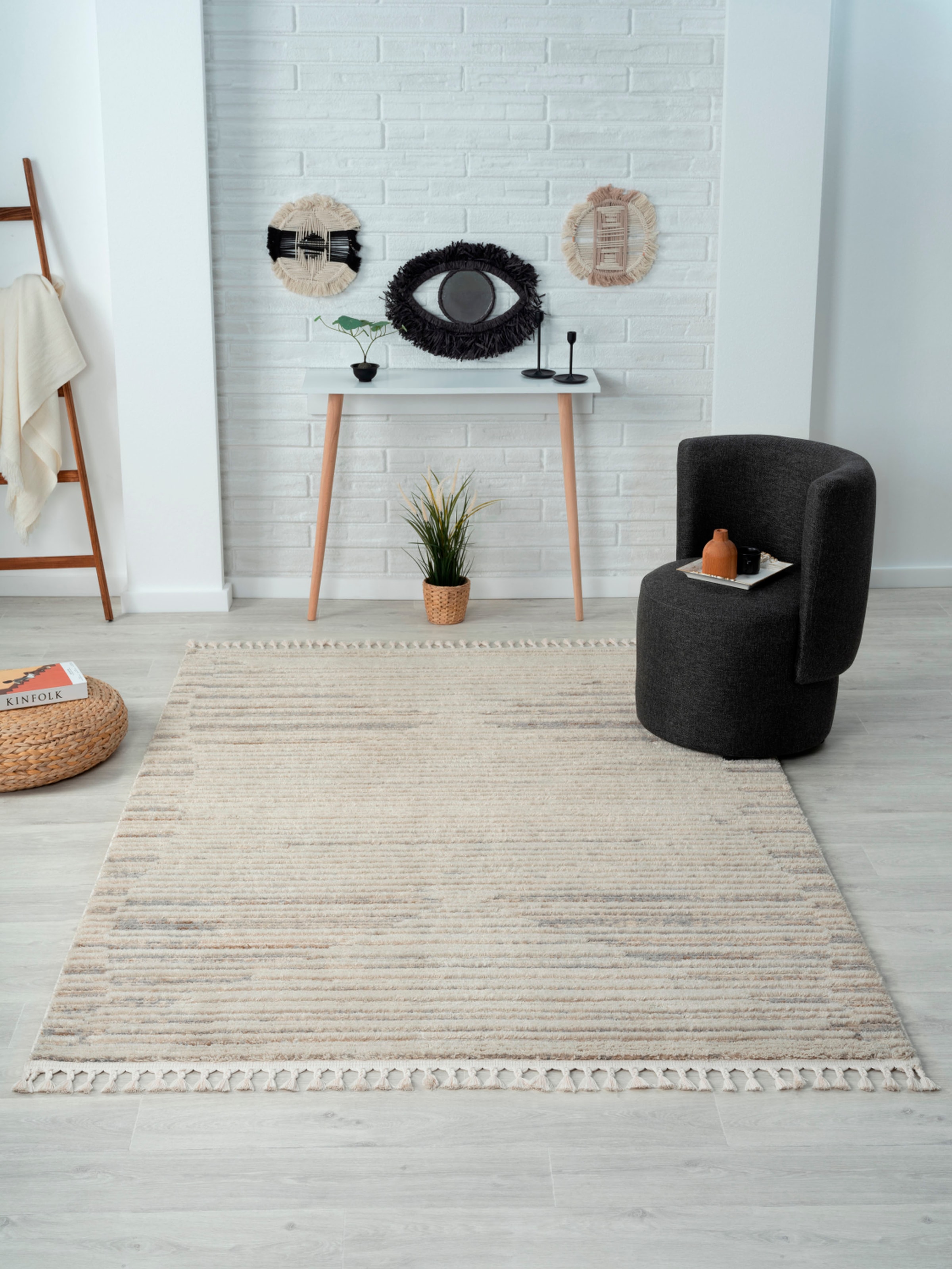 Myflair Möbel & Accessoires Teppich »Enya 2«, rechteckig, Shaggy im Skandi günstig online kaufen