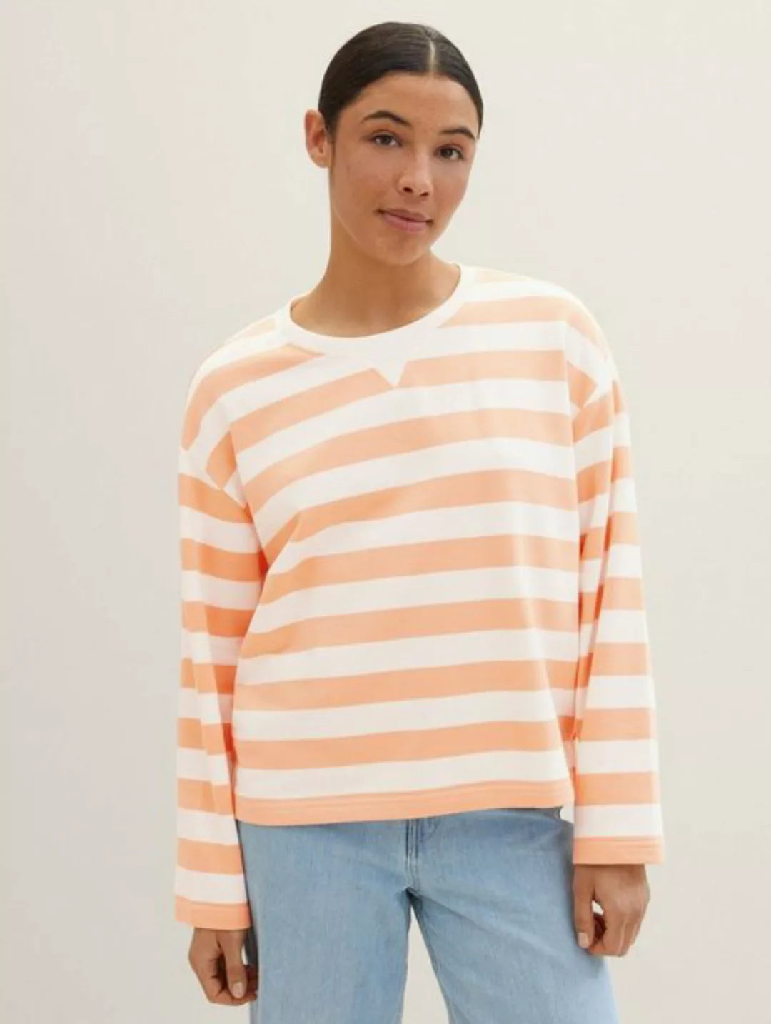 TOM TAILOR Sweatshirt in Streifenoptik günstig online kaufen