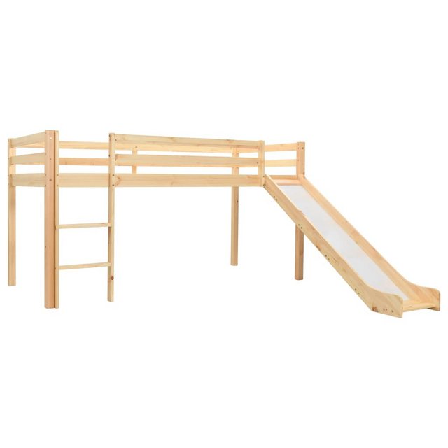 Kinderhochbett-rahmen Mit Rutsche & Leiter Kiefernholz 97x208cm günstig online kaufen