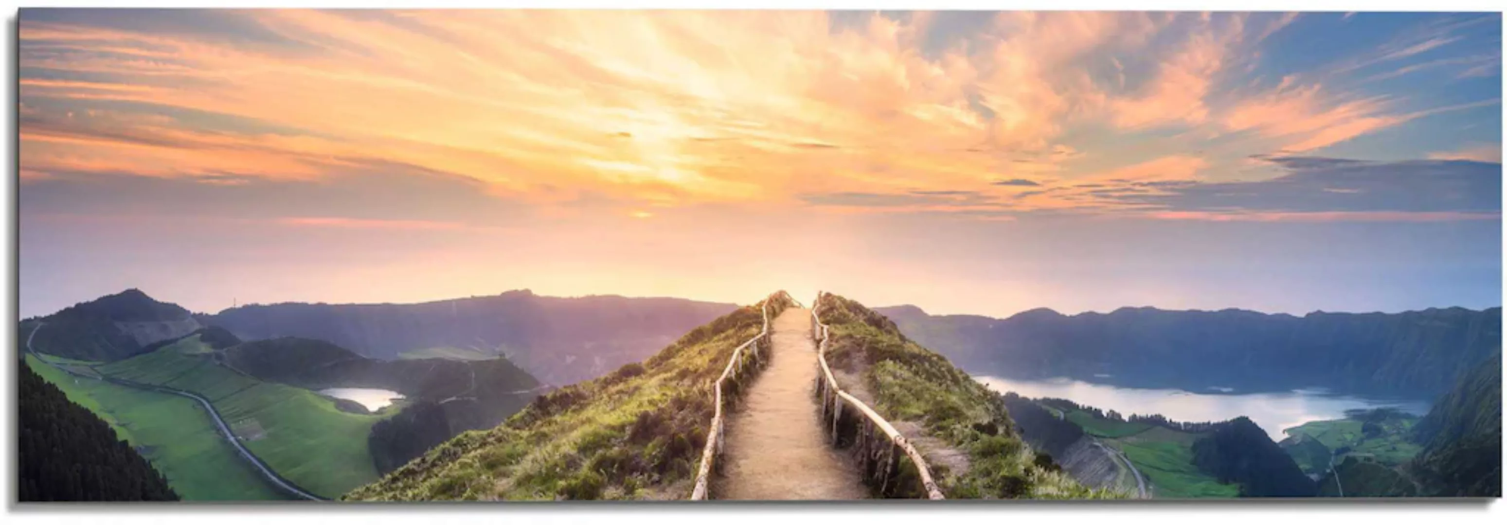 Reinders Wandbild "Wandbild Morgenröte Berge - Sonnenaufgang - Natur", Land günstig online kaufen