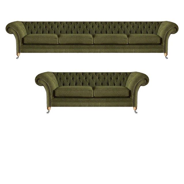 JVmoebel Chesterfield-Sofa Modern Komplett Polstermöbel Set 3tlg Sofagarnit günstig online kaufen