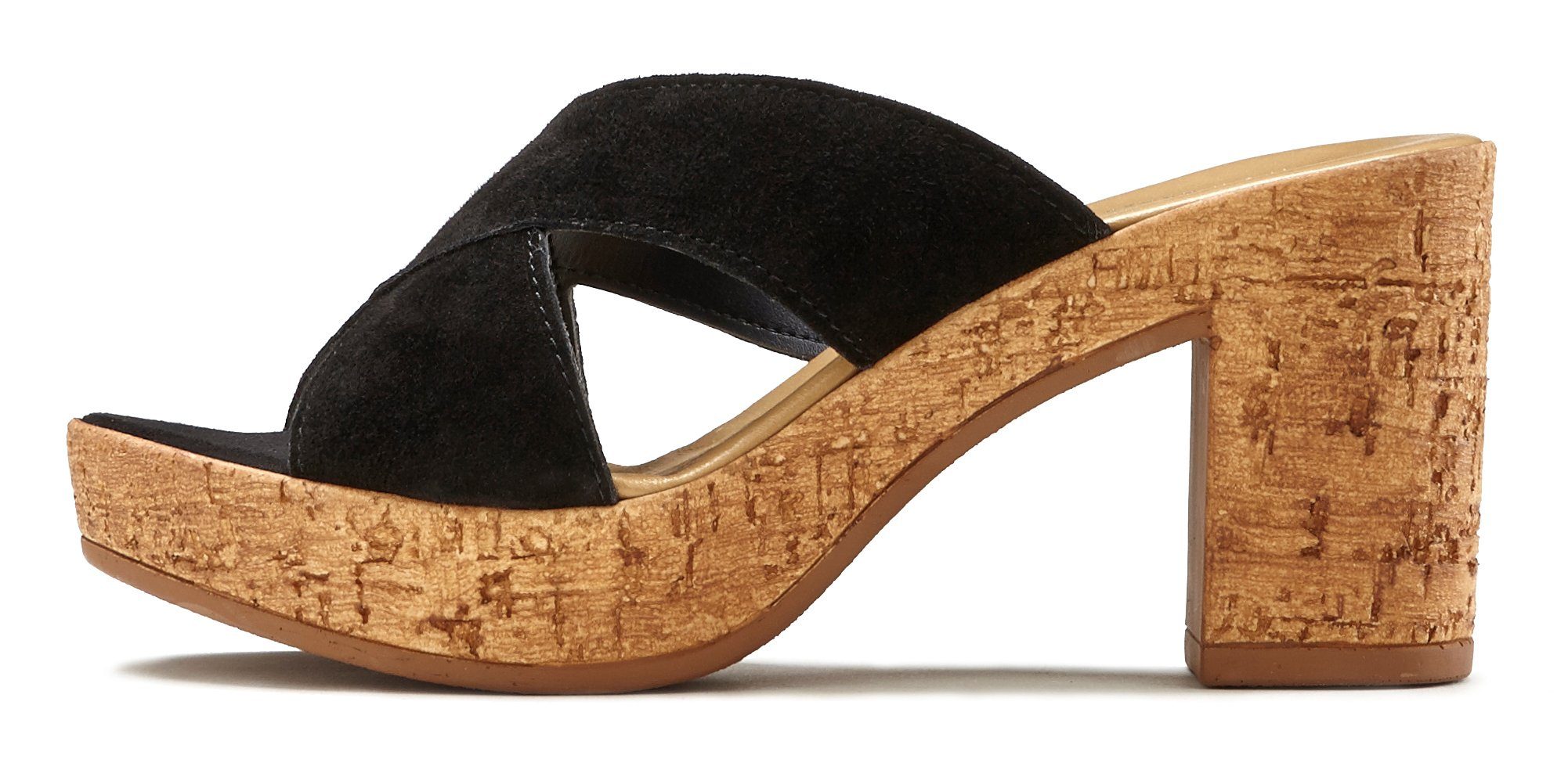 LASCANA Pantolette, Mule, Sandale, offener Schuh aus Leder mit Blockabsatz günstig online kaufen