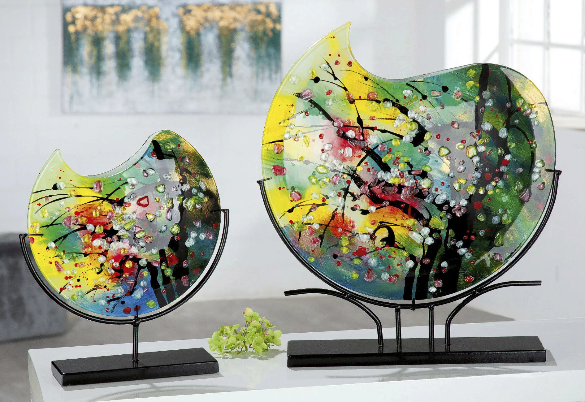 Casablanca by Gilde Tischvase »Nicosia«, (1 St.), dekorative Vase aus Glas, günstig online kaufen