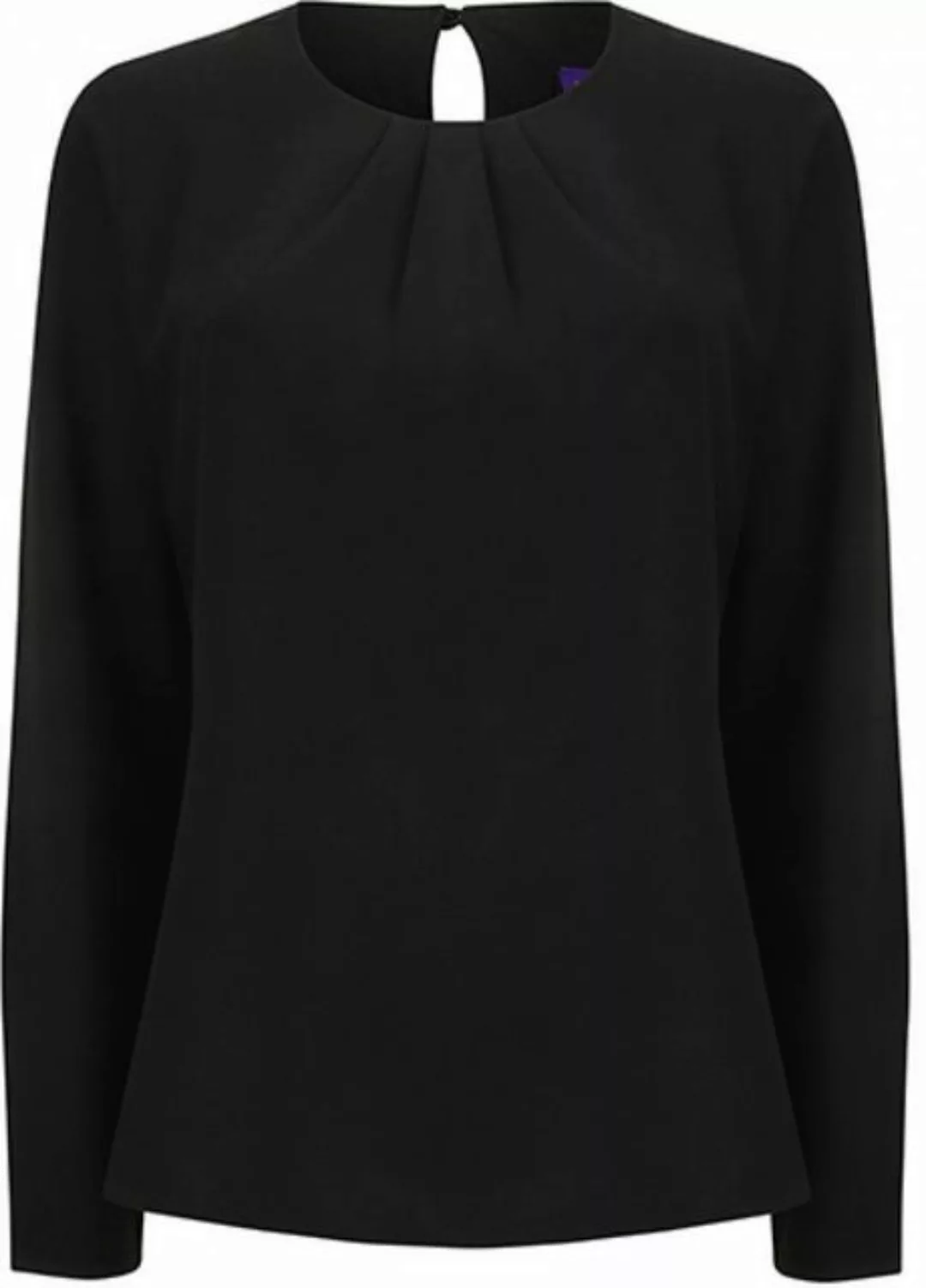 Henbury Sweatshirt Ladies Pleat Front Long Sleeved Blouse günstig online kaufen