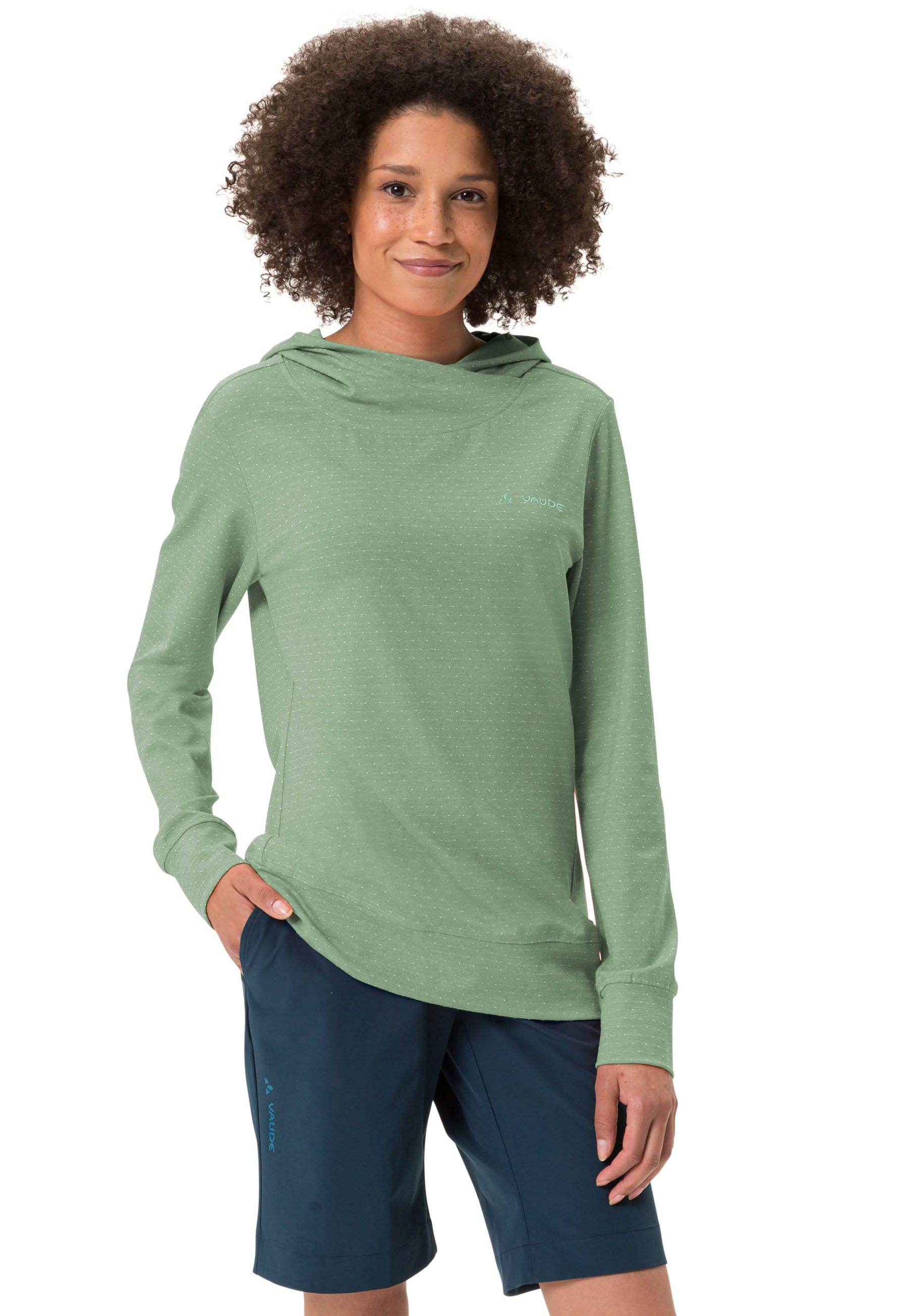 VAUDE Kapuzensweatshirt WOMEN'S TUENNO PULLOVER (1-tlg) Logoprägung auf dem günstig online kaufen