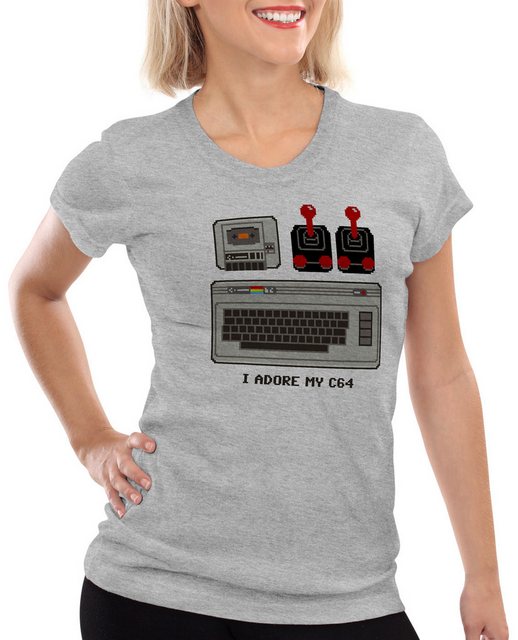 style3 T-Shirt I Adore My C64 heimcomputer commodore classic 64 günstig online kaufen