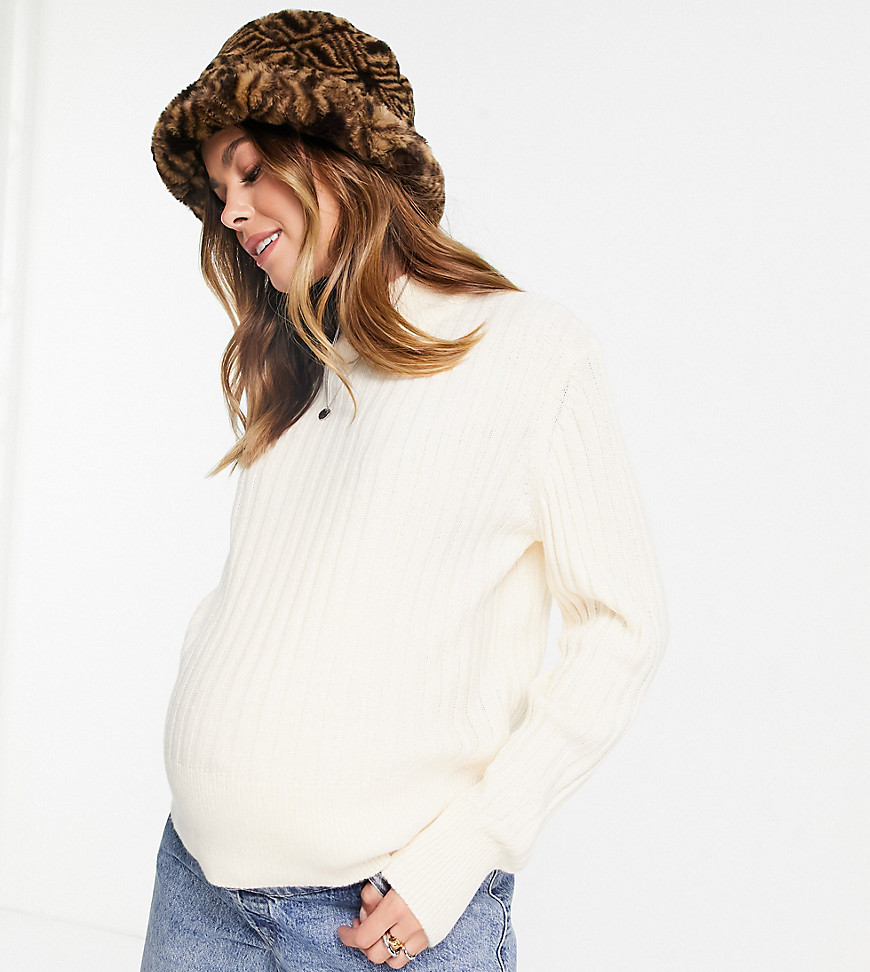 Wednesday's Girl Maternity – Ultimativer, lässiger Pullover aus Rippstrick- günstig online kaufen