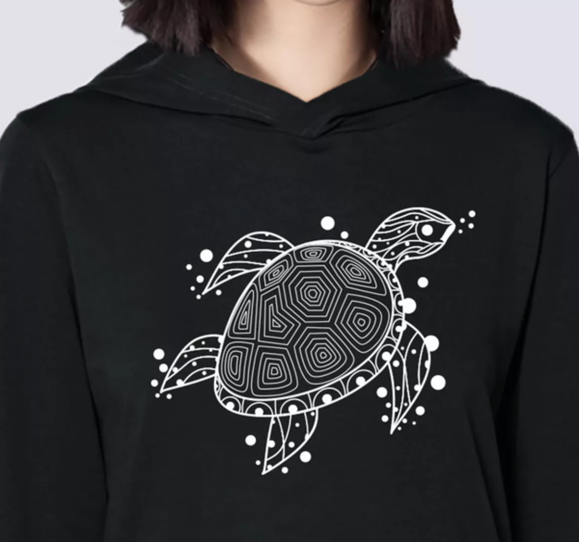 Schildkröte, Leichter Damen Hoodie Aus Bio Baumwolle, Kapuzensweat, Sweatsh günstig online kaufen
