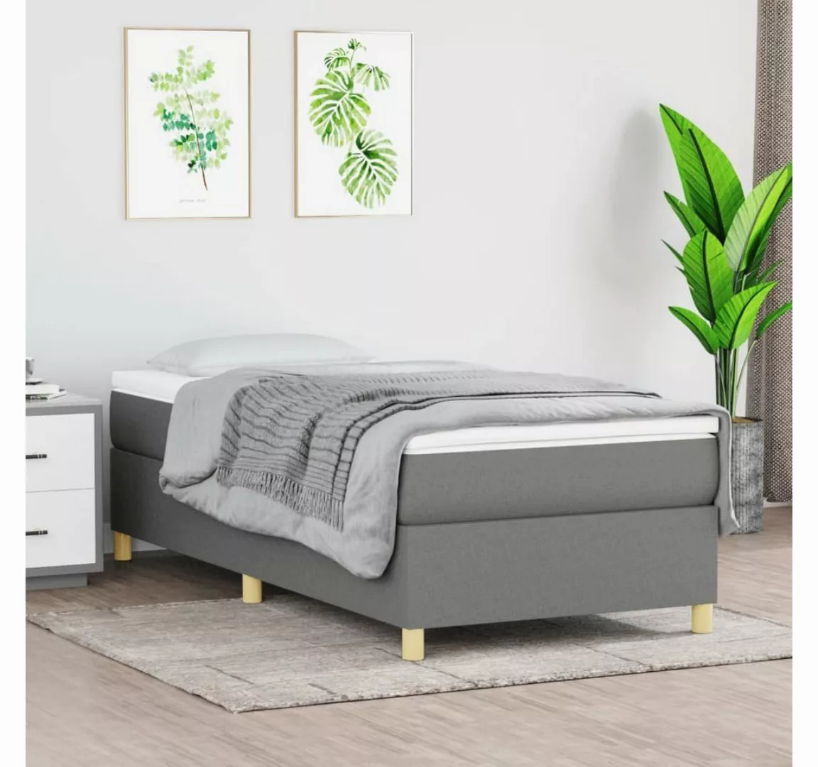 furnicato Bett Bettgestell Dunkelgrau 90x190 cm Stoff günstig online kaufen