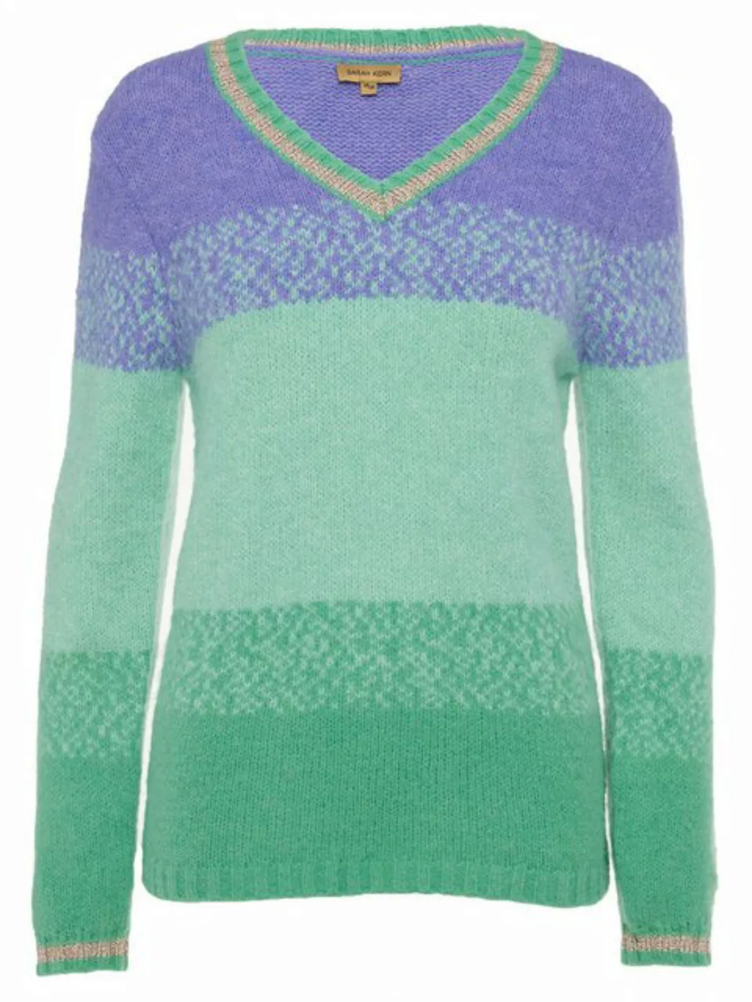 Sarah Kern Strickpullover Langarmpullover figurumspielend mit goldfarbenen günstig online kaufen