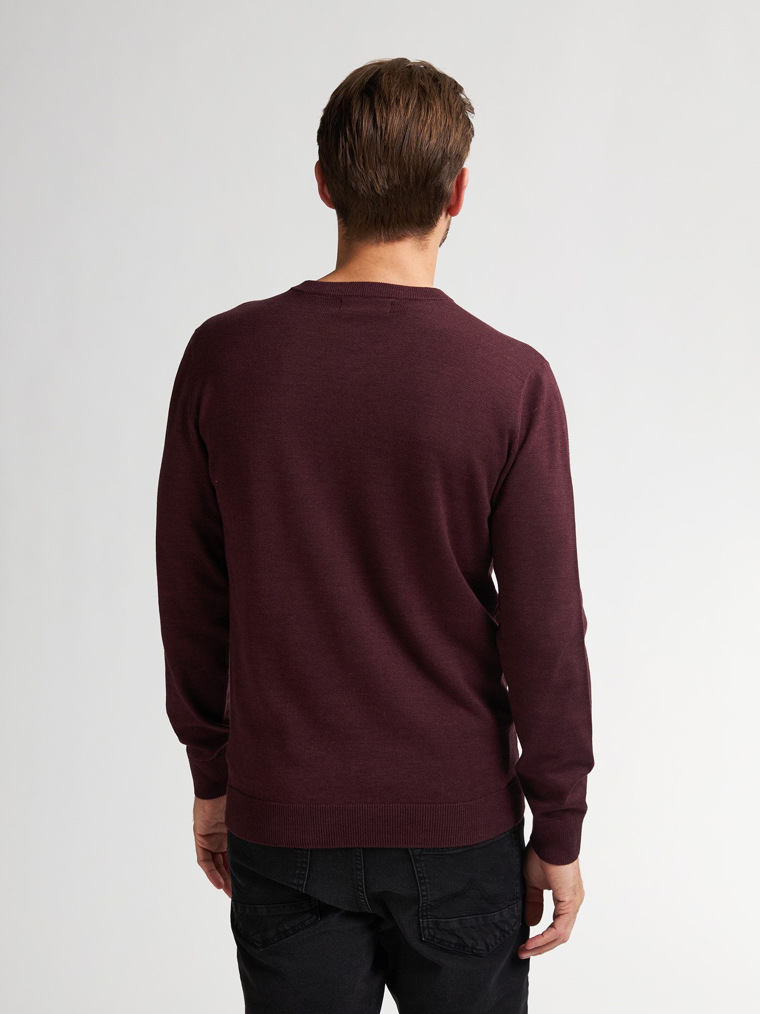 Petrol Industries V-Ausschnitt-Pullover "V-Neck Basi", Materialmix mit Baum günstig online kaufen