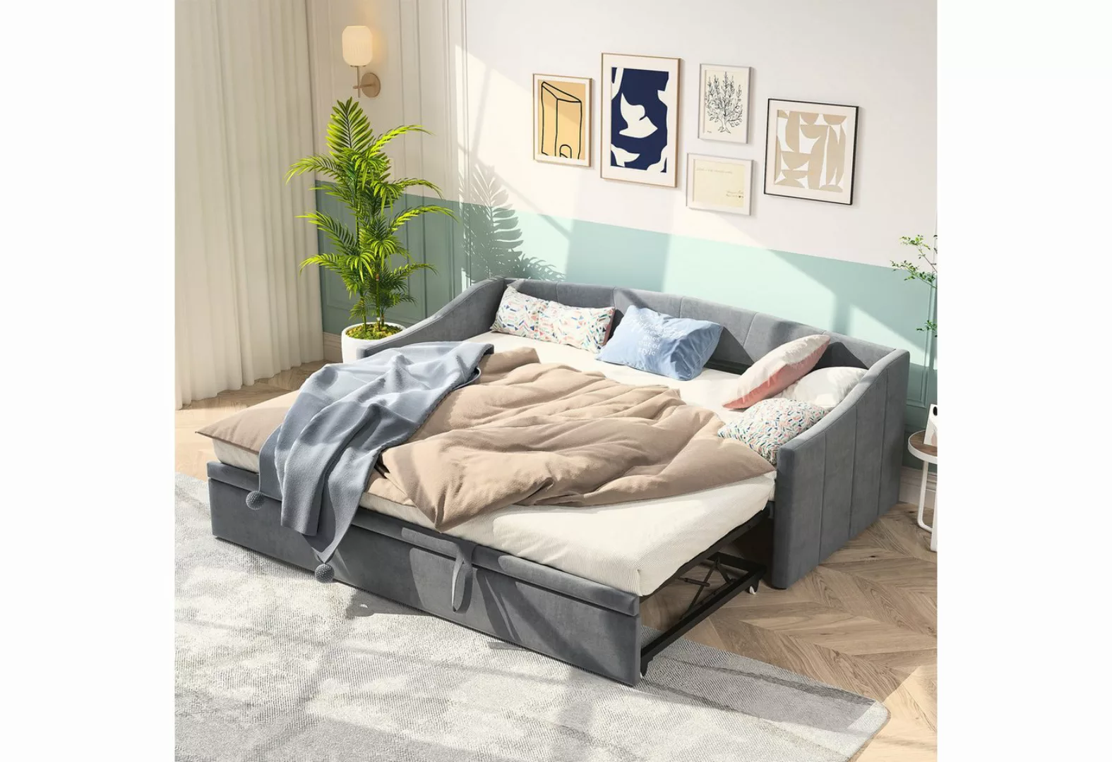 Furnishings Home Polsterbett Daybett Tagesbett Ausziehbett (1 tlg), Schlafs günstig online kaufen