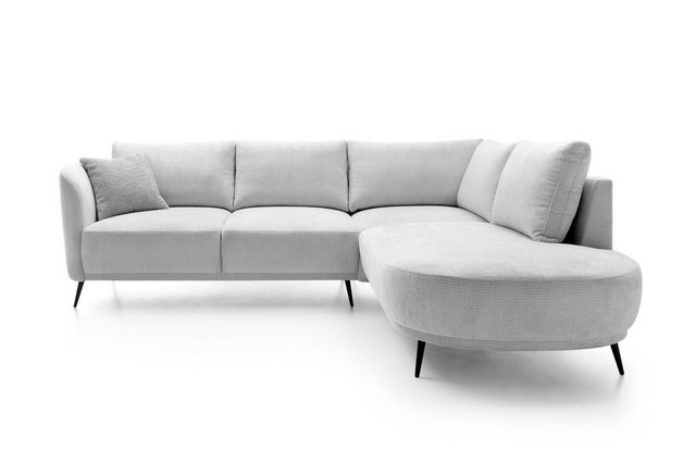 Goldstoff Ecksofa Aurora Ecksofa mit Recamiere rechts, Beige – Modernes Des günstig online kaufen