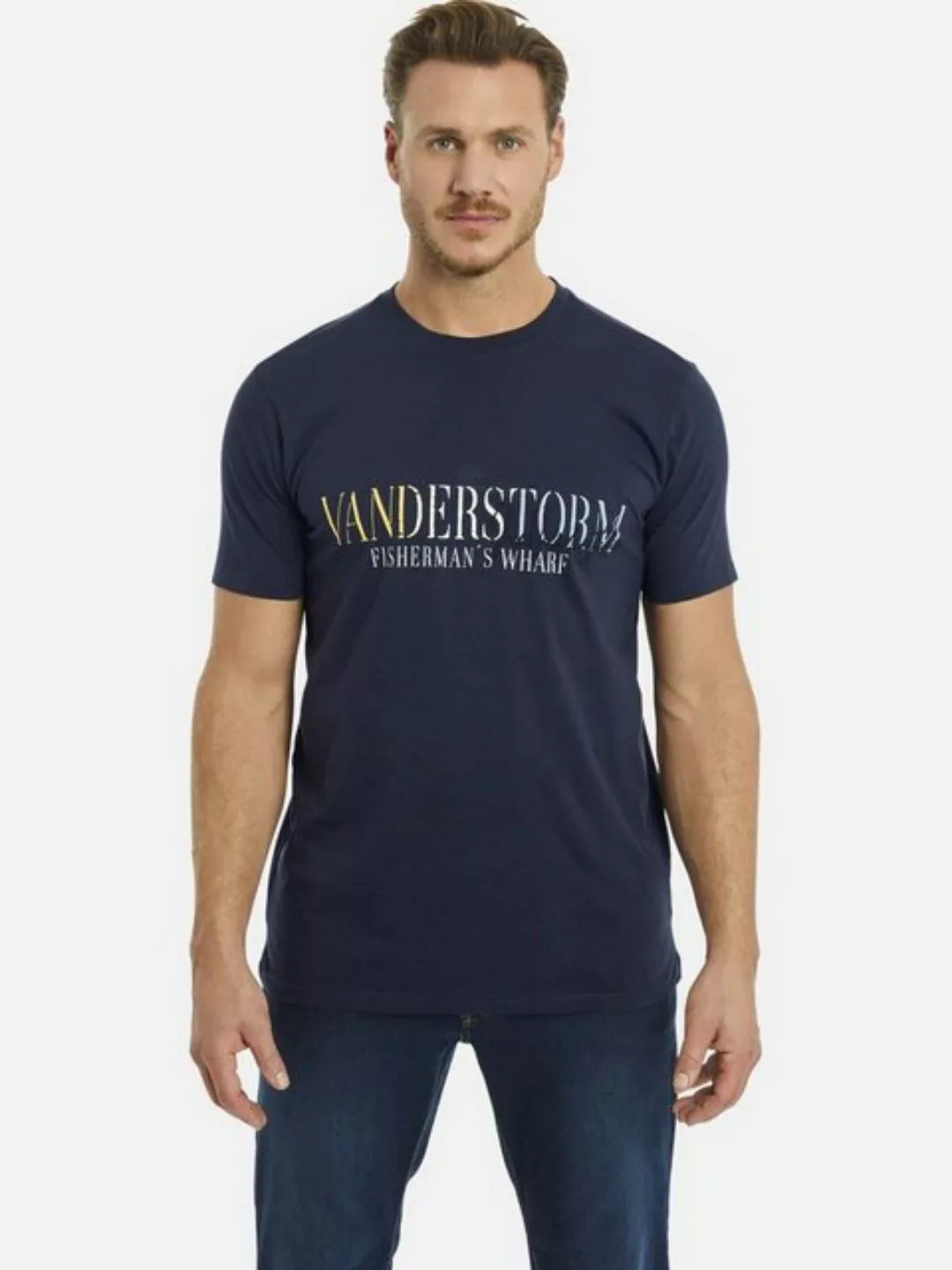 Jan Vanderstorm T-Shirt BERGTHOR mit großem Schriftzug-Aufdruck günstig online kaufen