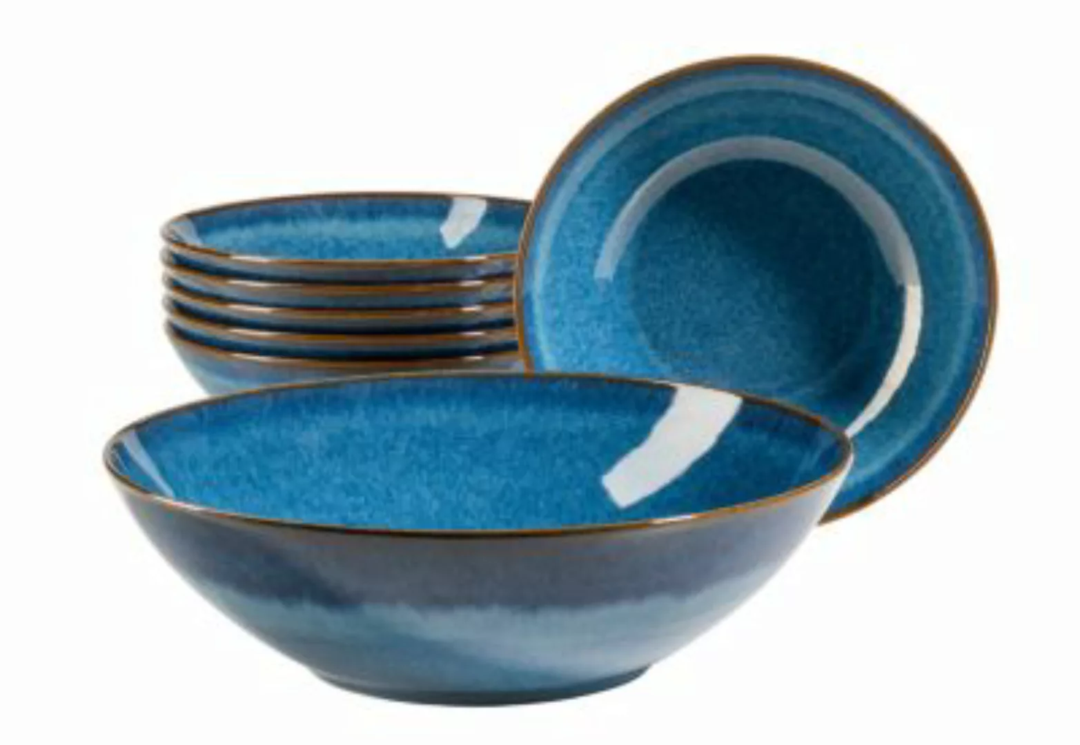 MÄSER Salatschüssel-Set, Keramik OSSIA blau günstig online kaufen