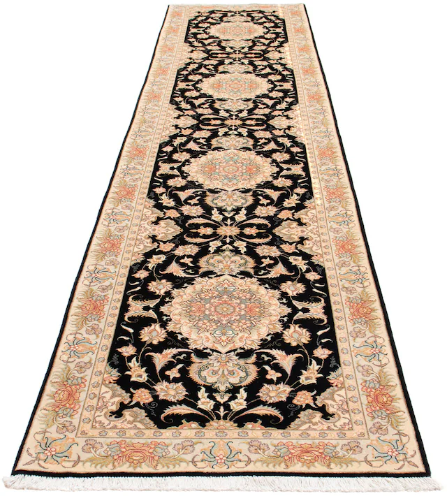 morgenland Orientteppich »Perser - Täbriz - Royal - 419 x 87 cm - dunkelbla günstig online kaufen