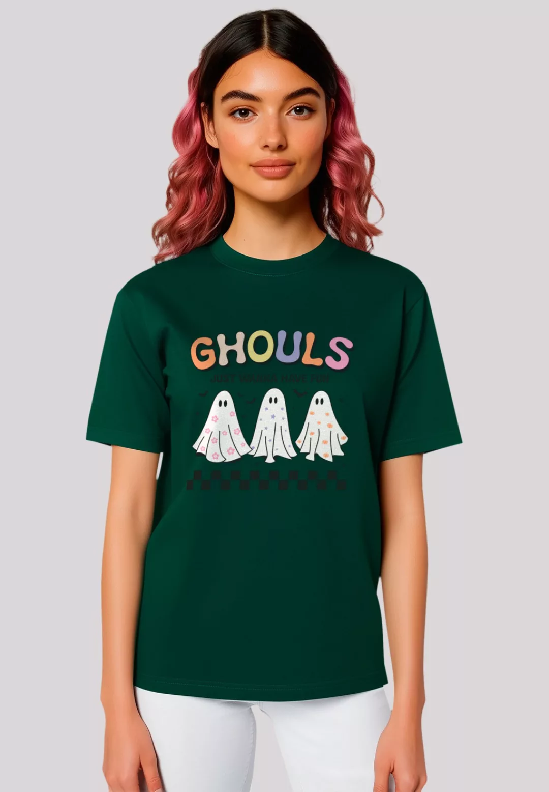 F4NT4STIC T-Shirt "Retro Halloween Ghouls just wanna have fun", Premium Qua günstig online kaufen