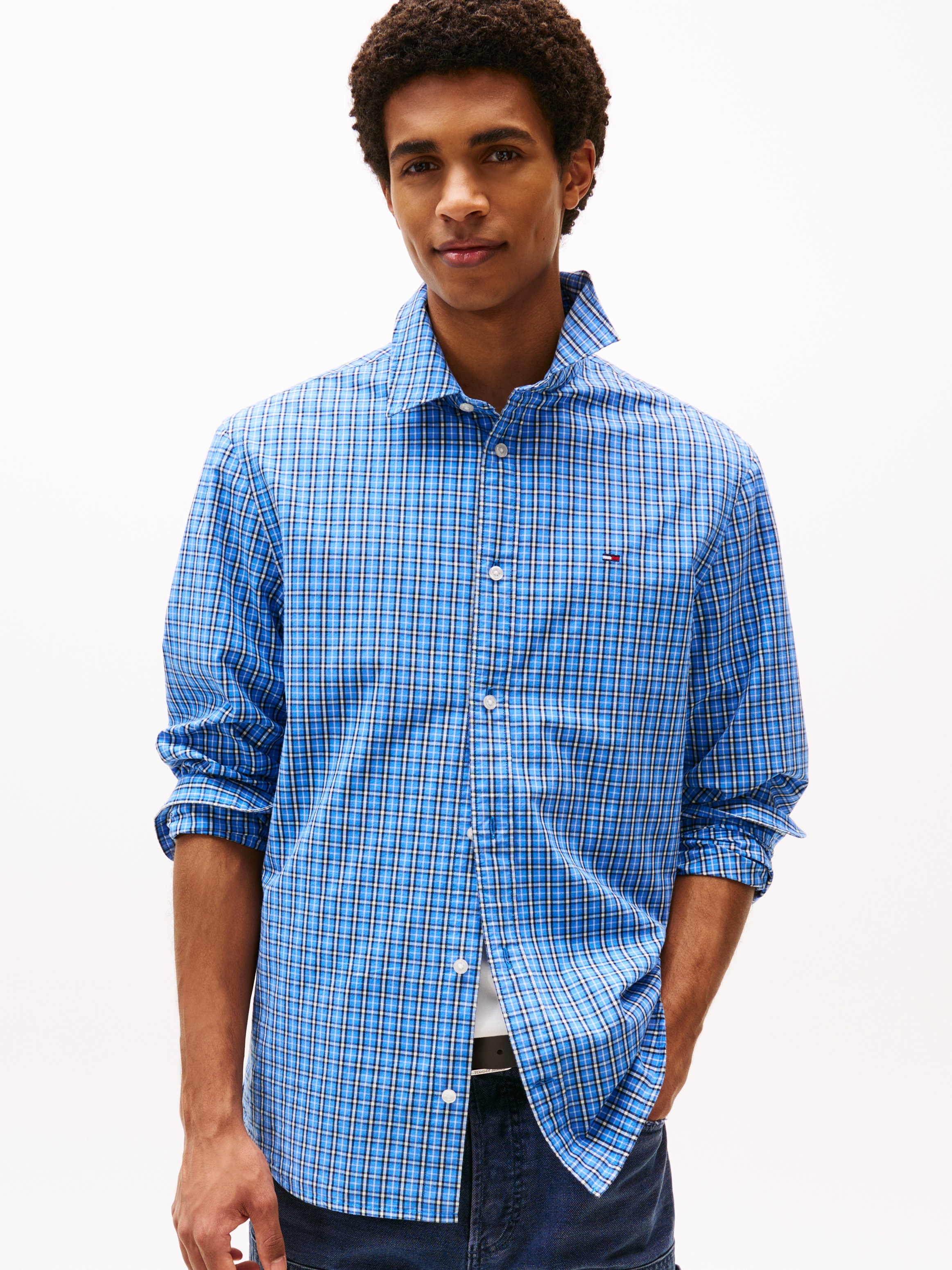 Tommy Jeans Langarmhemd "TJM ESSNT POPLIN REG SHIRT EXT", Mit Rundhalsaussc günstig online kaufen