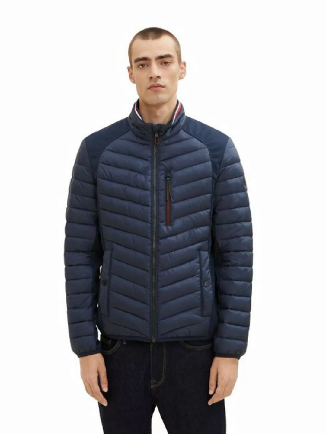 TOM TAILOR Blouson Steppjacke ohne Kapuze Übergangs Blouson Hybrid Jacke hy günstig online kaufen