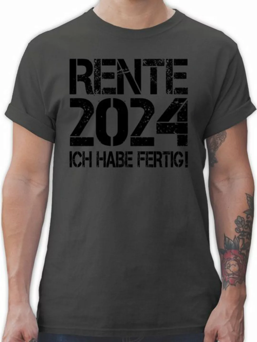 Shirtracer T-Shirt Rente 2024 - schwarz Rentner Rente günstig online kaufen