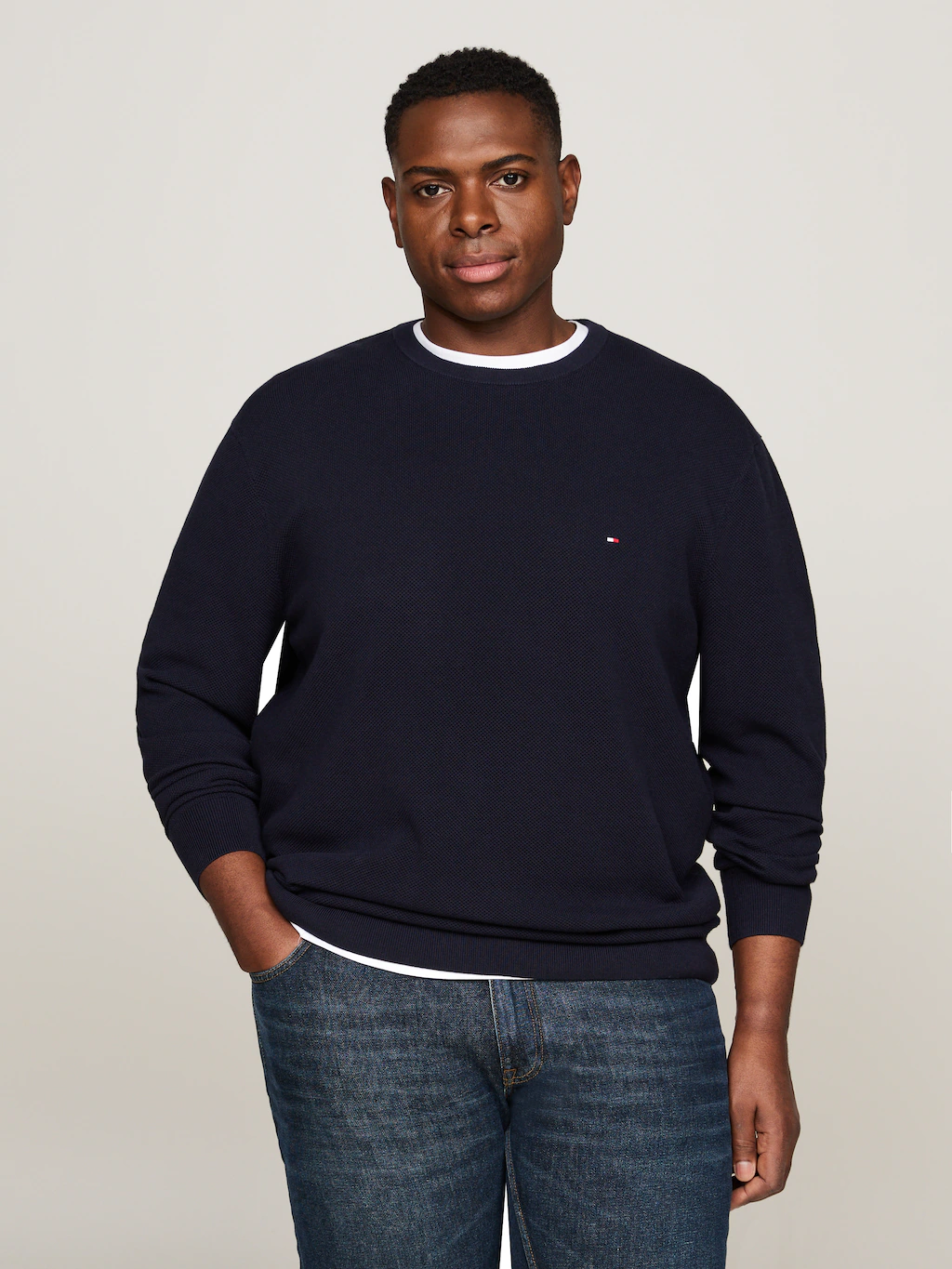 Tommy Hilfiger Big & Tall Rundhalspullover BT-ESSENTIAL STRUCTURE CREW NECK günstig online kaufen