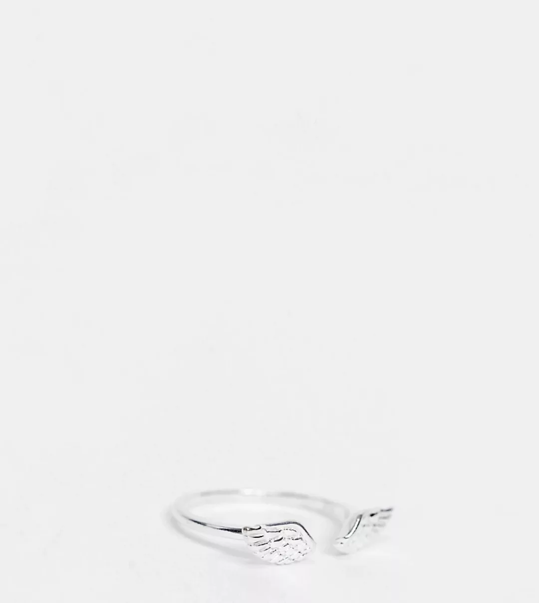 ASOS DESIGN – Ring aus Sterlingsilber mit Engelsflügel-Design günstig online kaufen