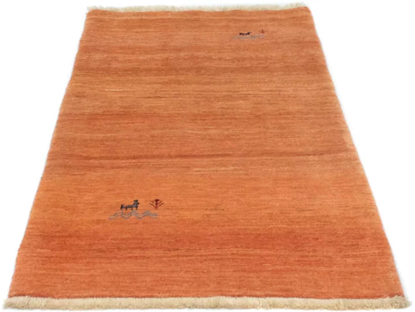 morgenland Wollteppich »Loribaft Teppich handgeknüpft lachs«, rechteckig günstig online kaufen