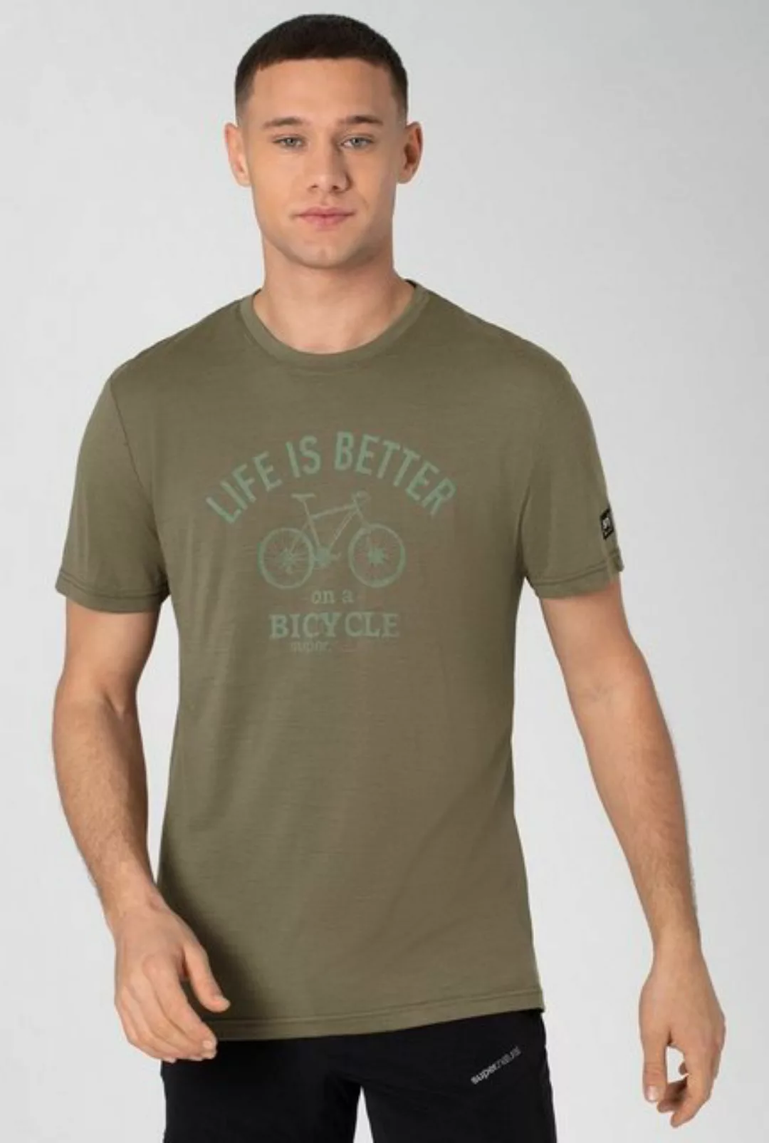 SUPER.NATURAL T-Shirt für Herren aus Merino M BETTER BIKE TEE mit coolem Fa günstig online kaufen