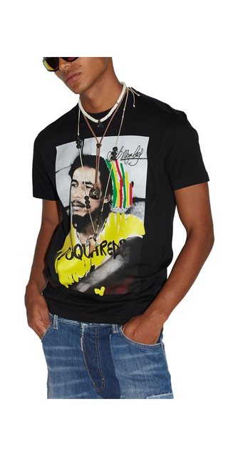 Dsquared2 Print-Shirt Dsquared2 Bob Marley T-Shirt Weiß Herren M günstig online kaufen