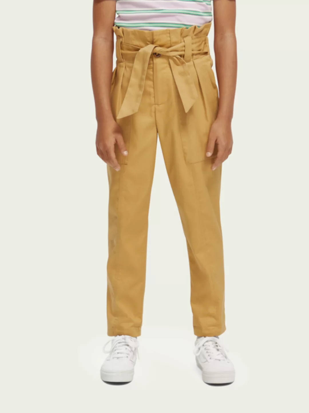 Scotch & Soda Hose aus Twill mit hohem Paperbag-Bund günstig online kaufen