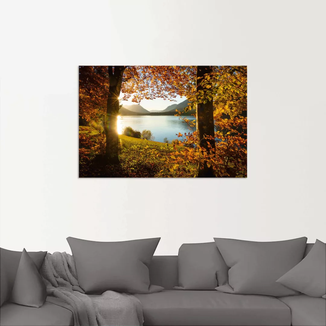 Artland Wandbild "Herbst am Sylvensteinsee", Gewässer, (1 St.), als Alubild günstig online kaufen